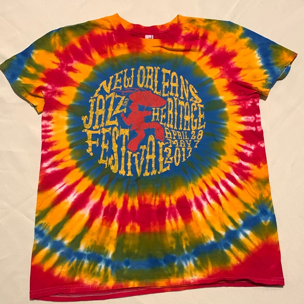 2017 New Orleans Jazz & Heritage Festival Tie-dye Tee Shirt M